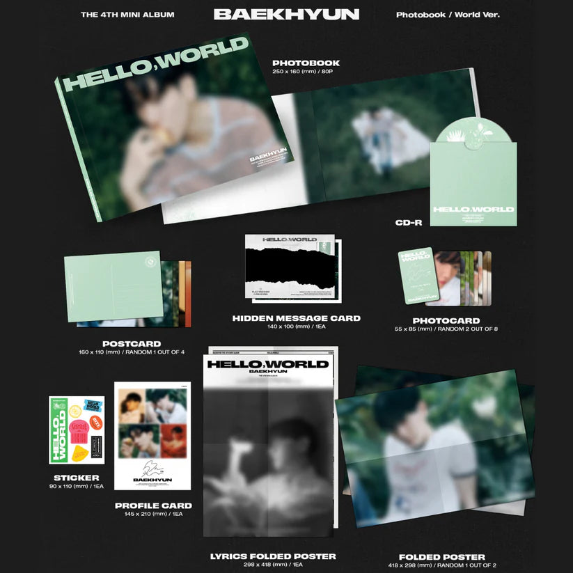 BAEKHYUN - 4TH MINI ALBUM [HELLO, WORLD] (PHOTOBOOK VER.) WORLD VER.